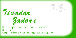 tivadar zadori business card